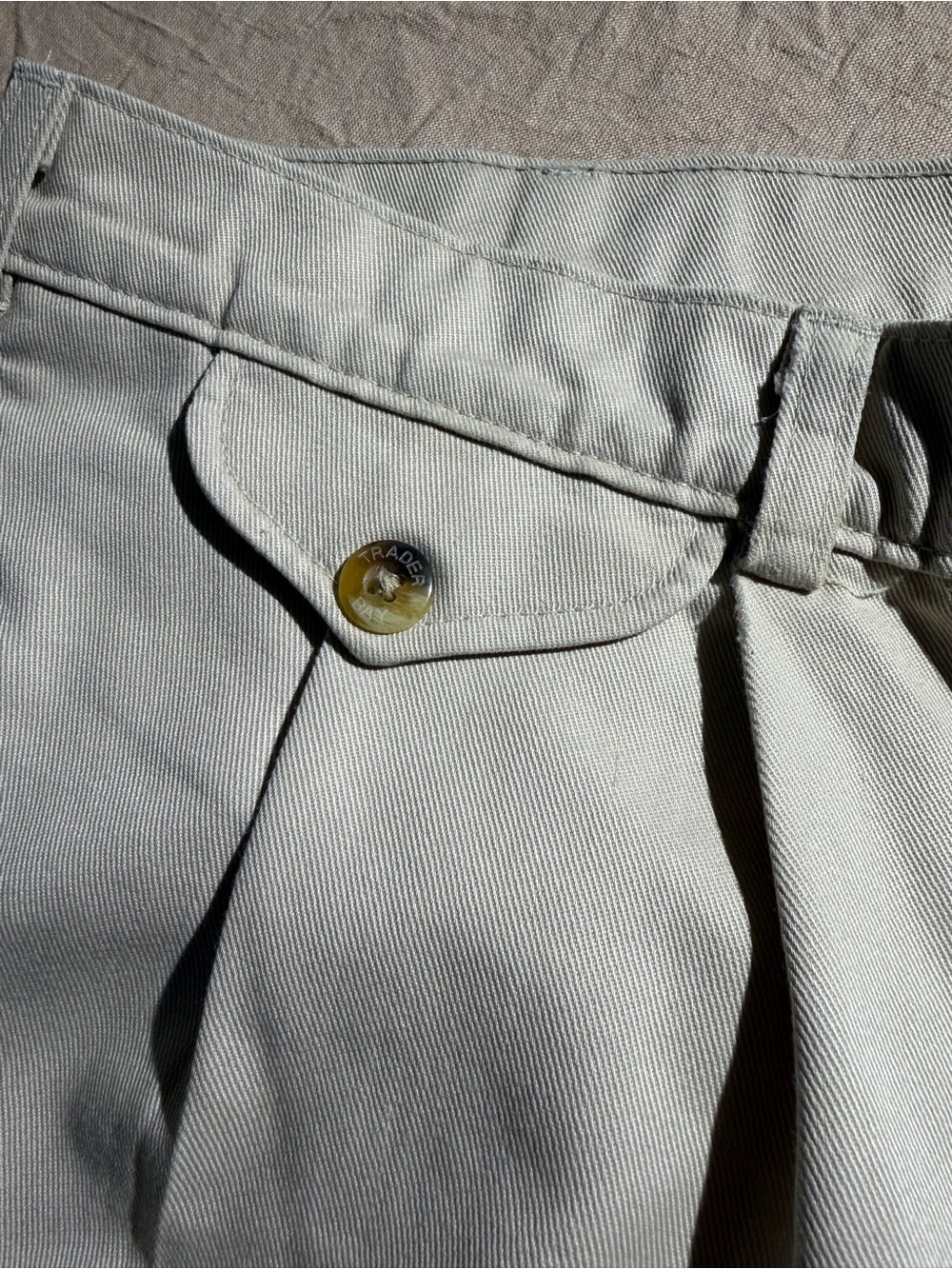 Trader Bay Men's Tailored Cream Pleat Front Dress Pants W-38 IS-32